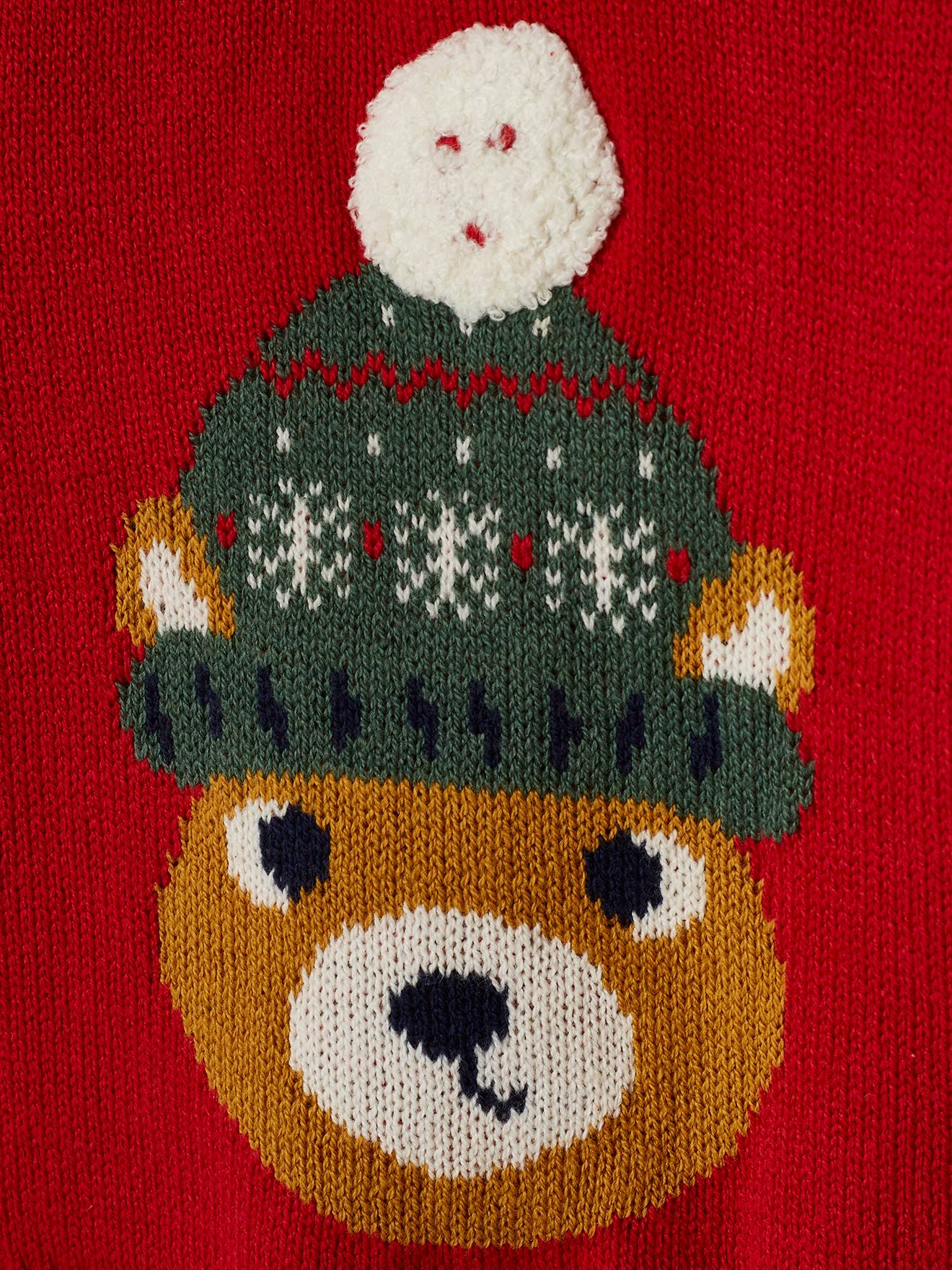 Vertbaudet Baby Weihnachtspullover, Bär - rot