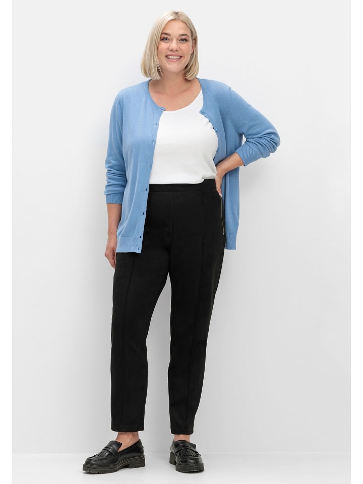 sheego Schmale Hose in schwarz günstig kaufen