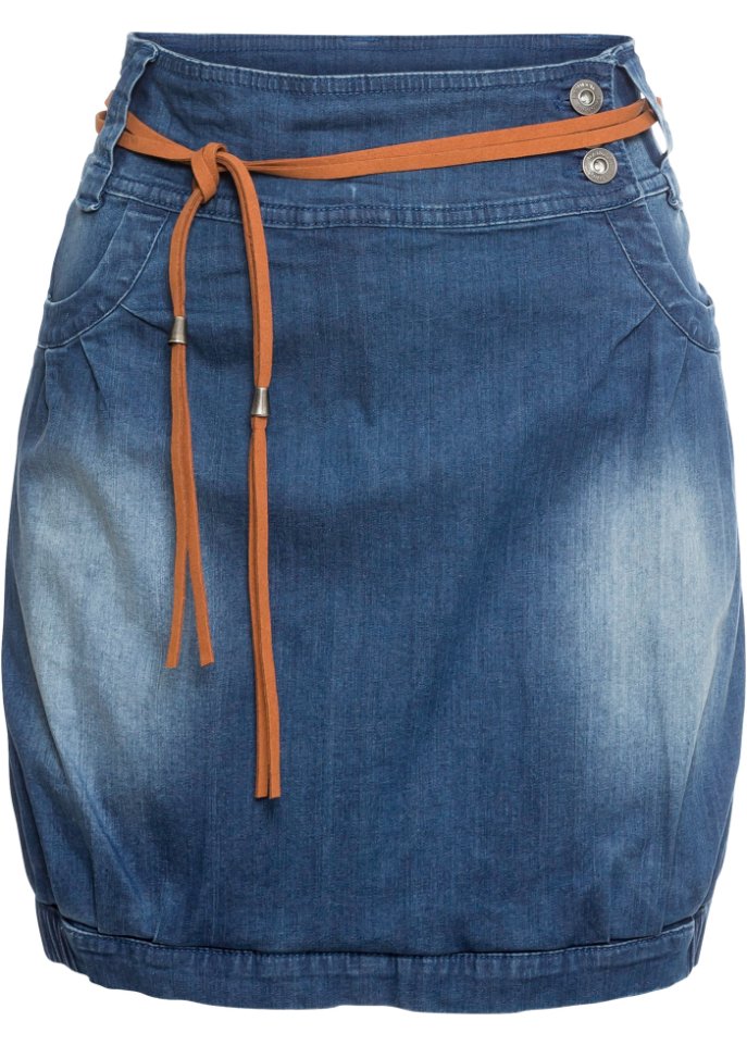 Jeansrock mit Gürtel