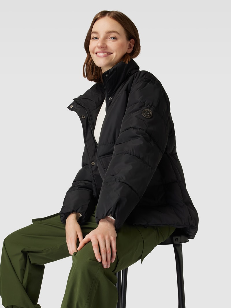 Steppjacke mit Pattentaschen Modell 'NORA' in schwarz