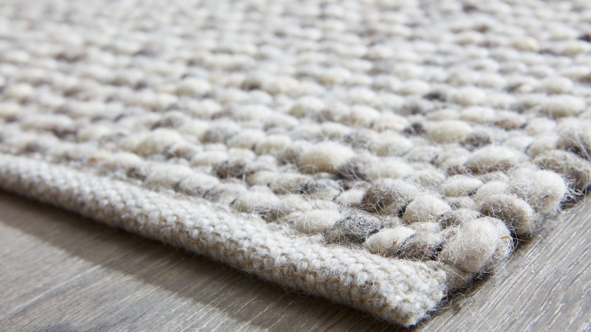Interliving Handwebteppich 8001 Kalkstein 65 x 130 cm