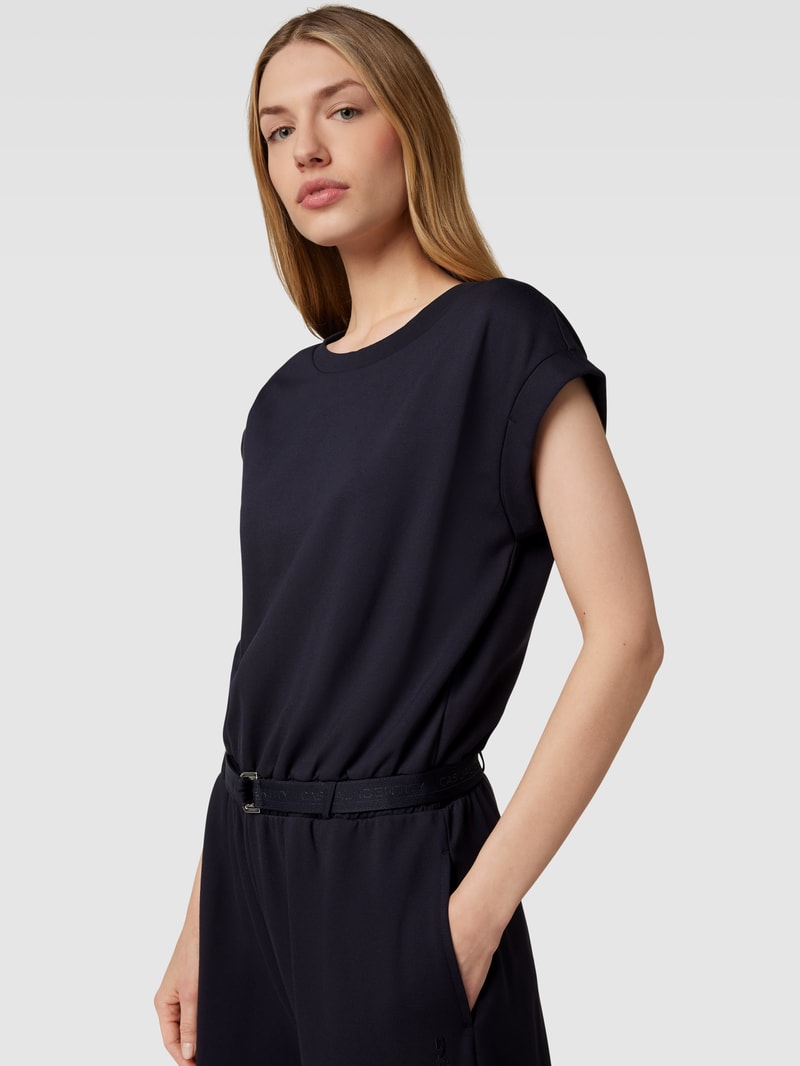 Jumpsuit mit Gürtel in marineblau