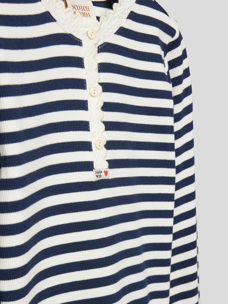 Longsleeve mit Streifenmuster in blau