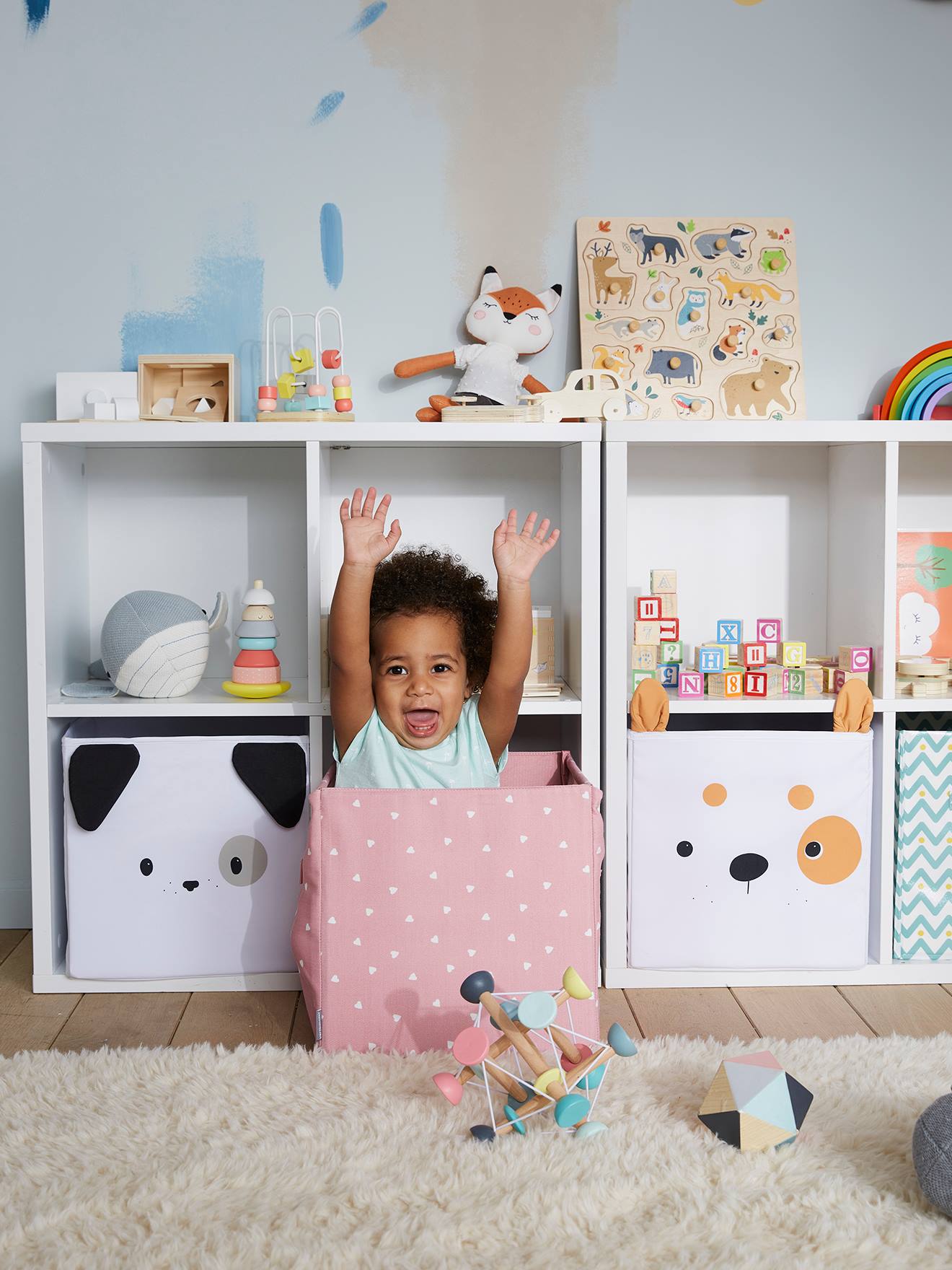 Vertbaudet Kinderzimmer Regalelement mit 4 Fächern - weiß