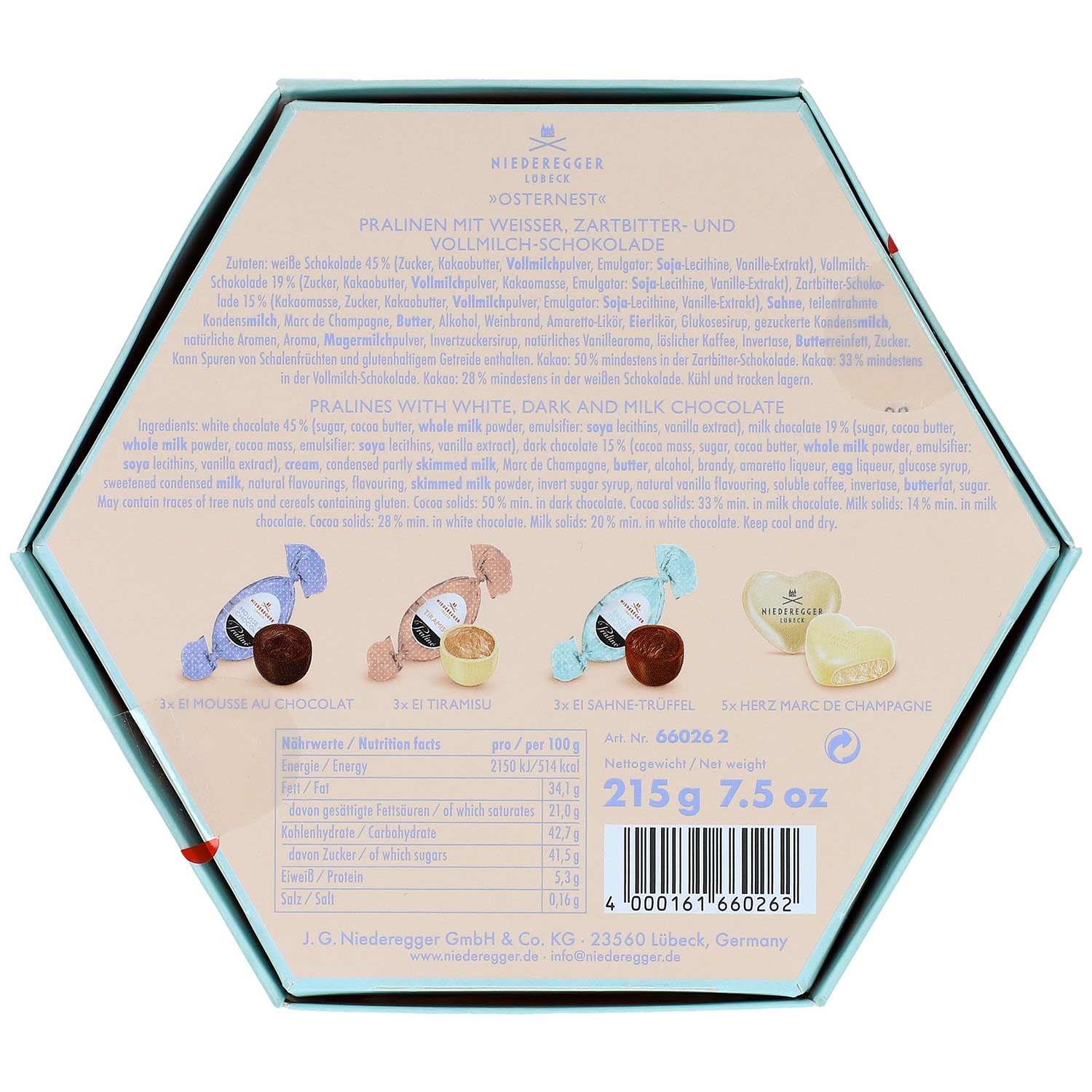 Niederegger Praliné-Osternest 215g