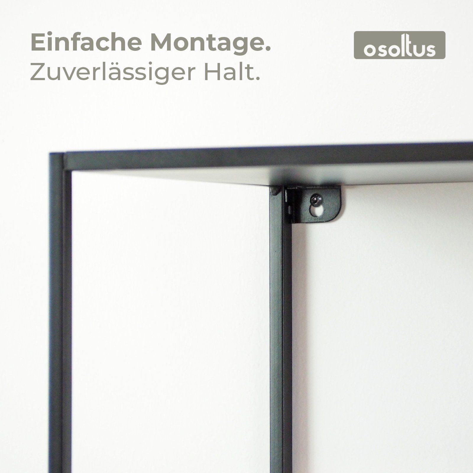 osoltus Raumteiler osoltus cube Wandregal schwarz Metall 60x25x35cm
