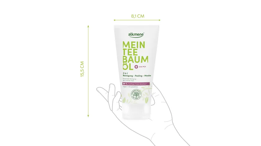 alkmene Mein Teebaumöl 3in1 Reinigung-Peeling-Maske 150 ml