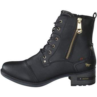 Mustang Schnürstiefelette in schwarz