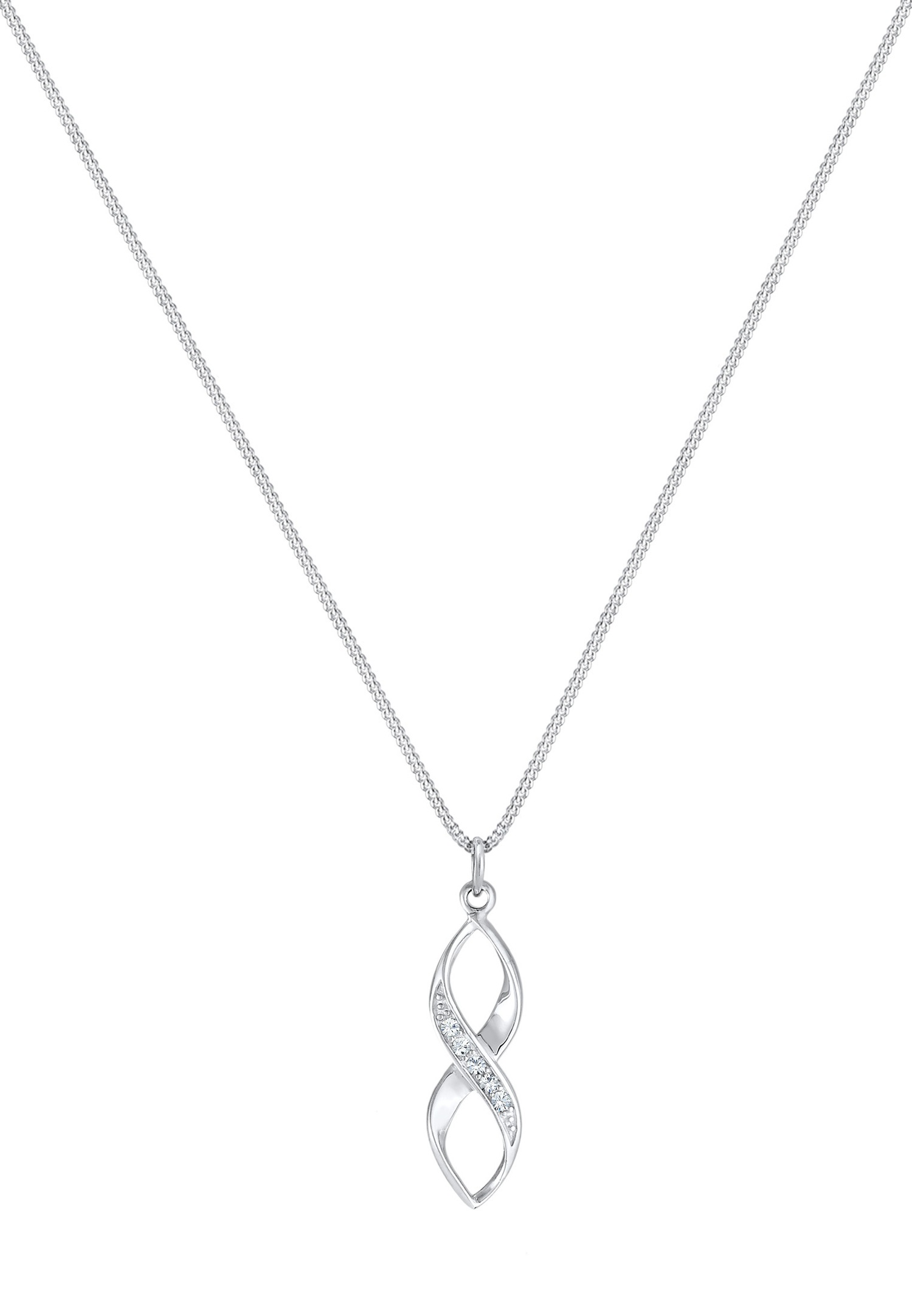 Anillo Elli Infinity para mujer adornado con cristales en plata de ley 925