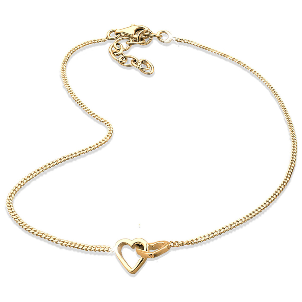 Elli Elli Bracelet de Cheville Femmes coeur en argent sterling 925 Bijoux