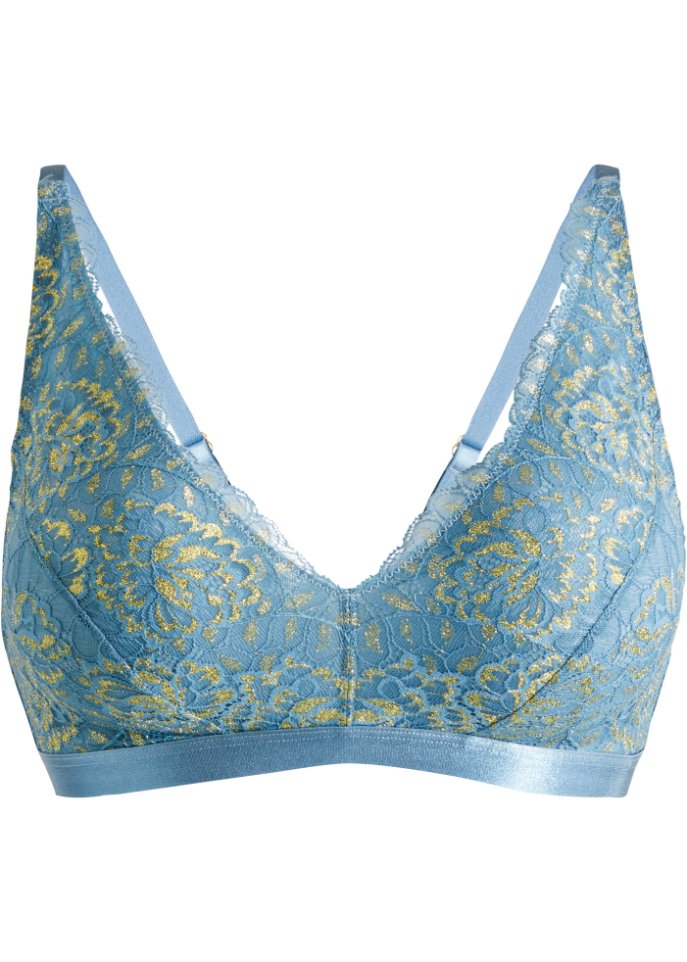 Bralette ohne Bügel mit Lurex Spitze