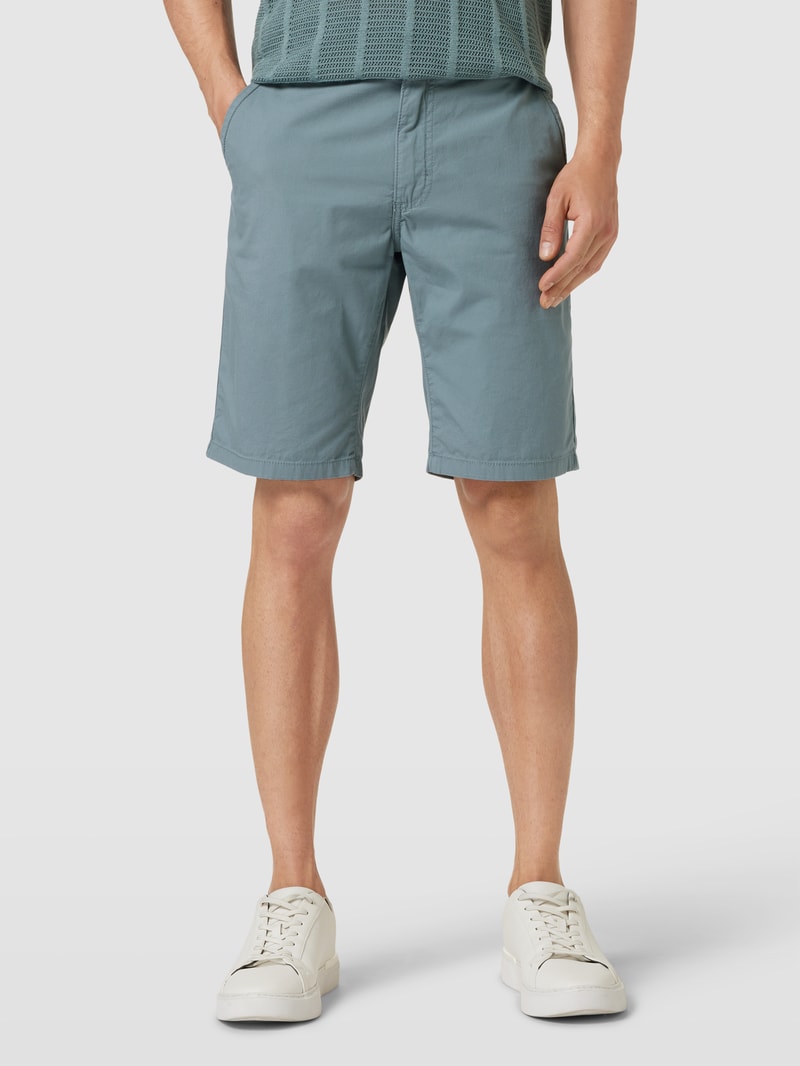 Bermudas mit französischen Eingrifftaschen in aqua blau