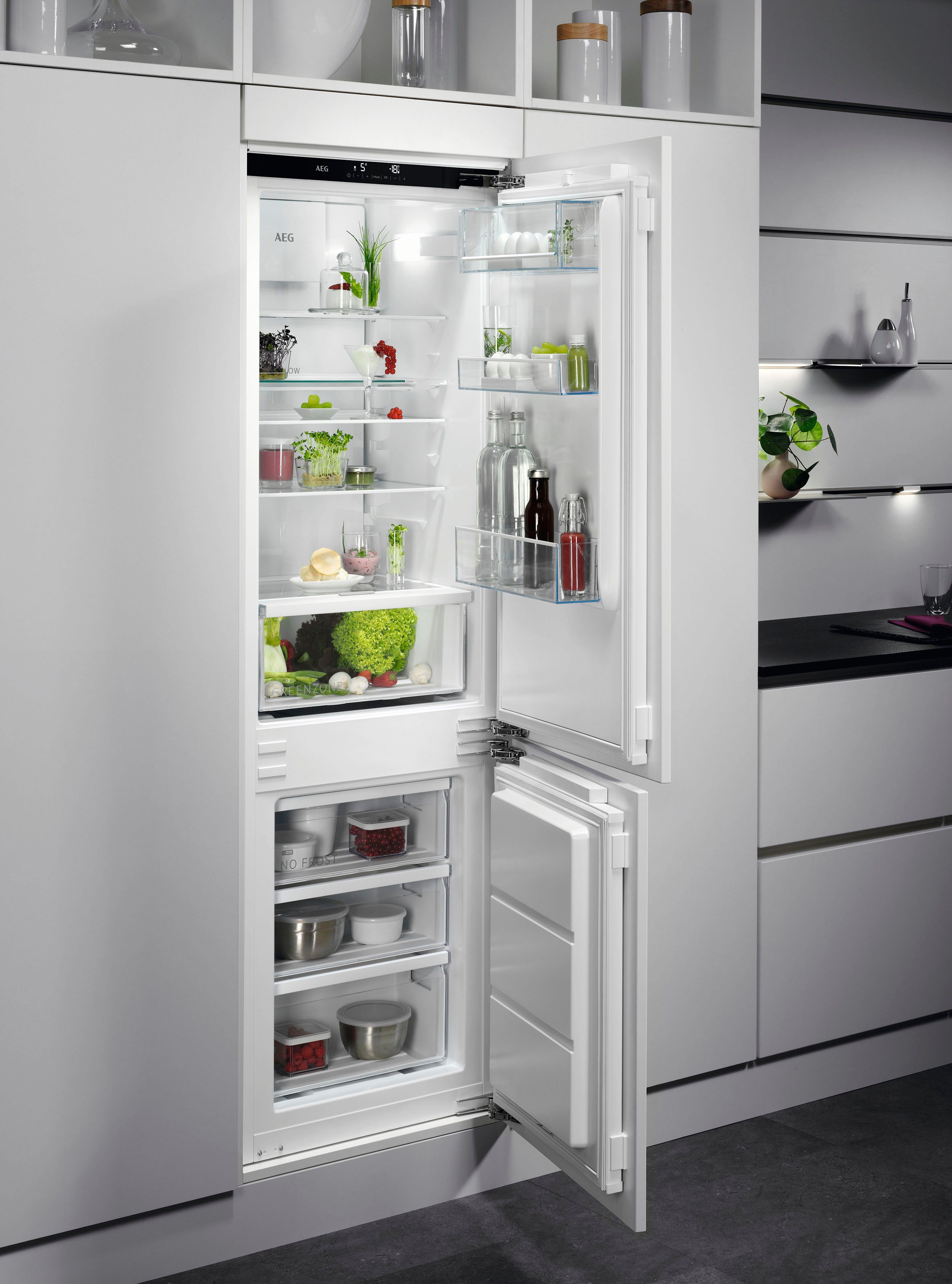 AEG Einbaukühlgefrierkombination 7000 SCE818E7MF 925553005, 176,9 cm hoch, 55,6 cm breit