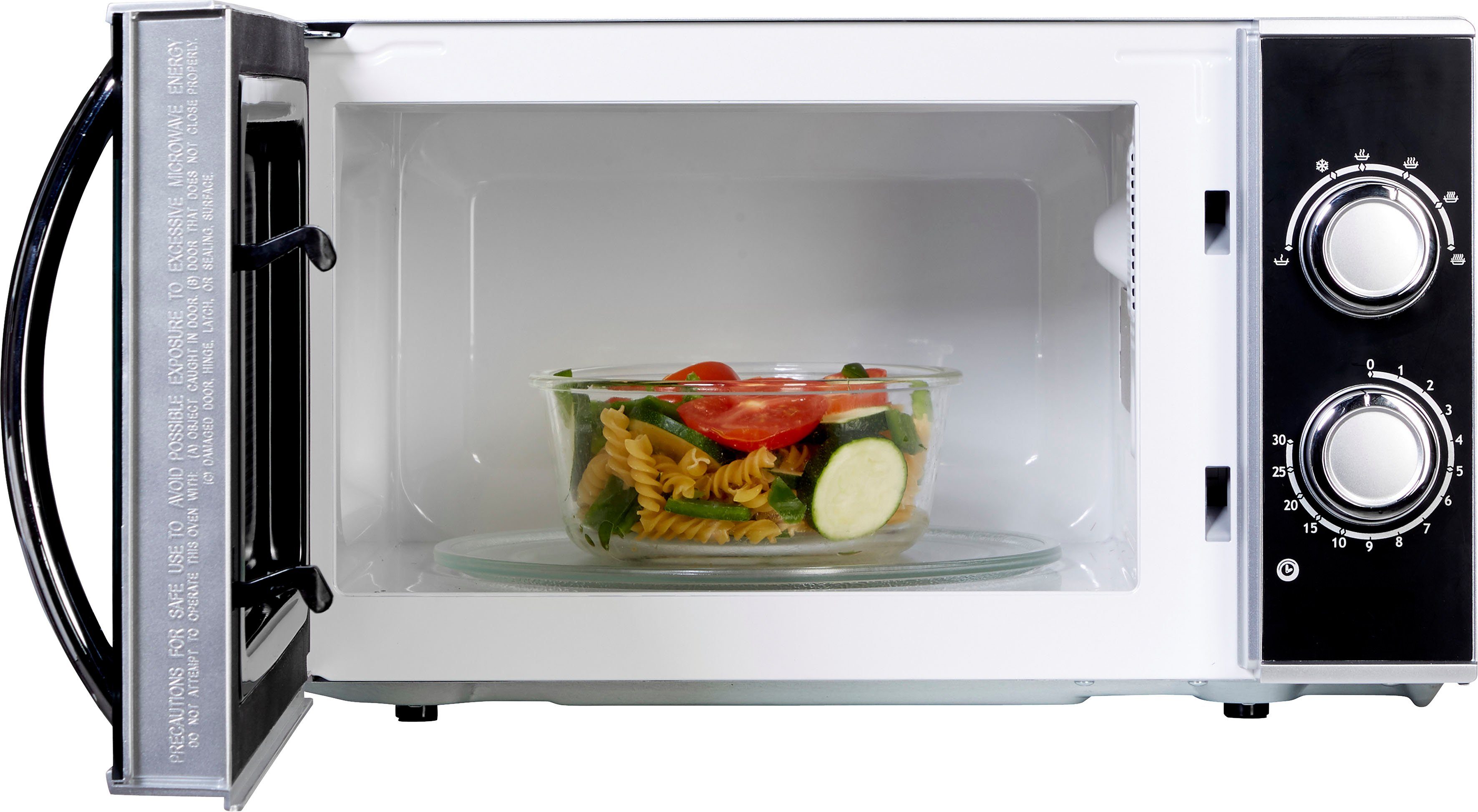 Medion® Mikrowelle MD 15644, Mikrowelle, 17 l, Leistung 700 W, 6 Leistungsstufen, Auftaufunktion