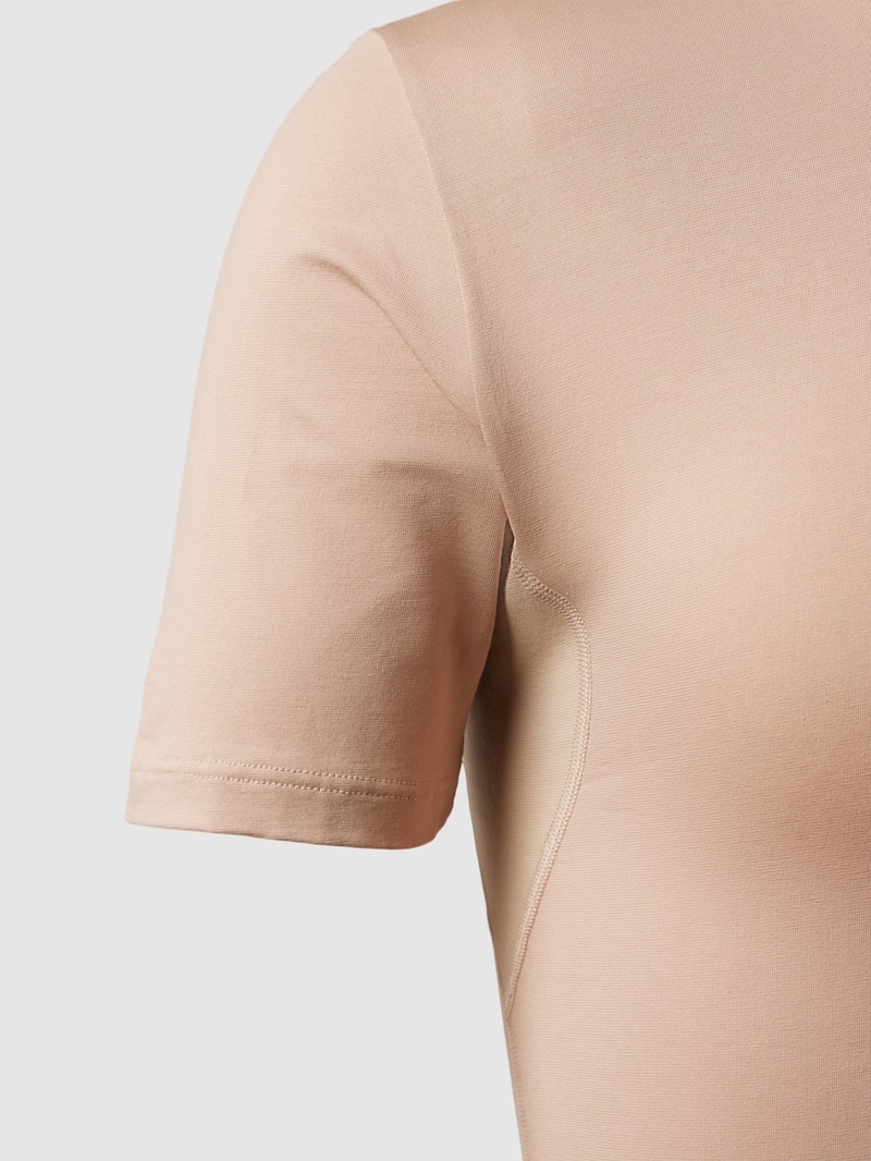 T-Shirt mit Rundhalsausschnitt in beige