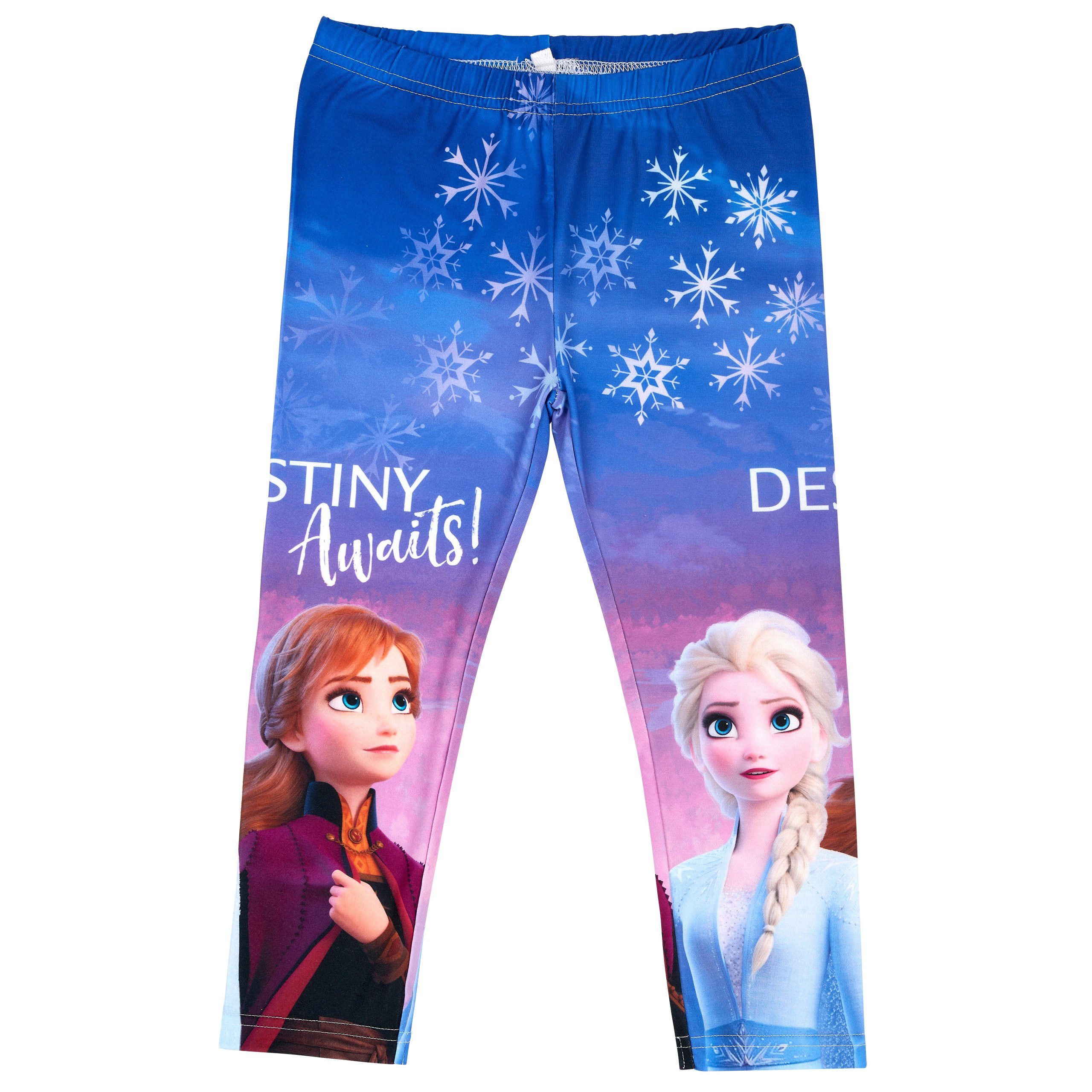 Frozen Leggings  Eiskönigin Mädchen Leggings Hose mit Anna und ELSA Motive