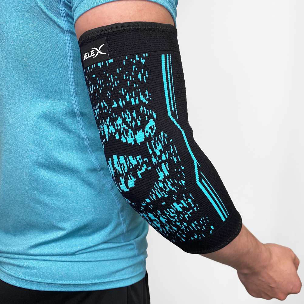 JELEX Elbow Kompressions Ellbogenbandage schwarz blau