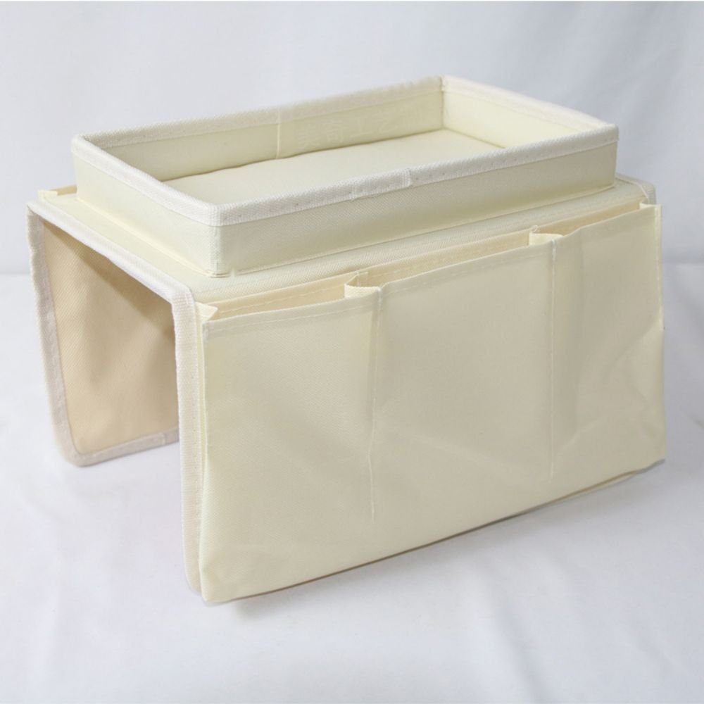 JOYOLEDER Betttasche Armlehnen Organizer, Sofa Butler mit Tablett, 4 Taschen, faltbar, HxBxT: 18 x 18 x 30 cm