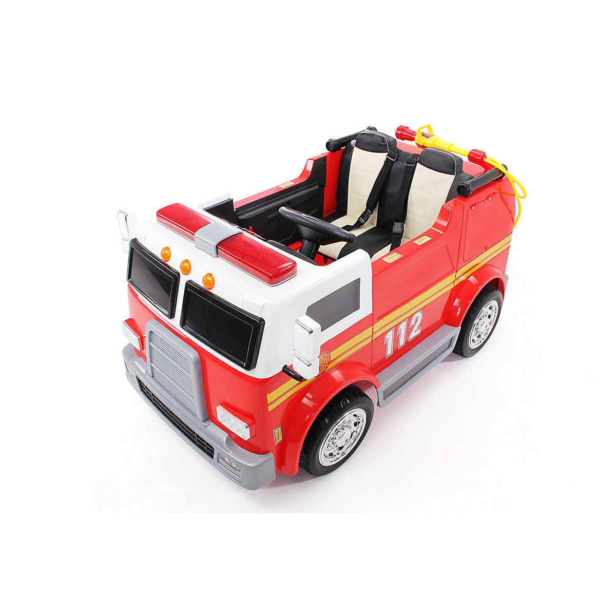 Kinder Elektroauto Feuerwehr LL911 - 2x45 Watt - Kinderauto mit Fernbedienung - Soundmodul