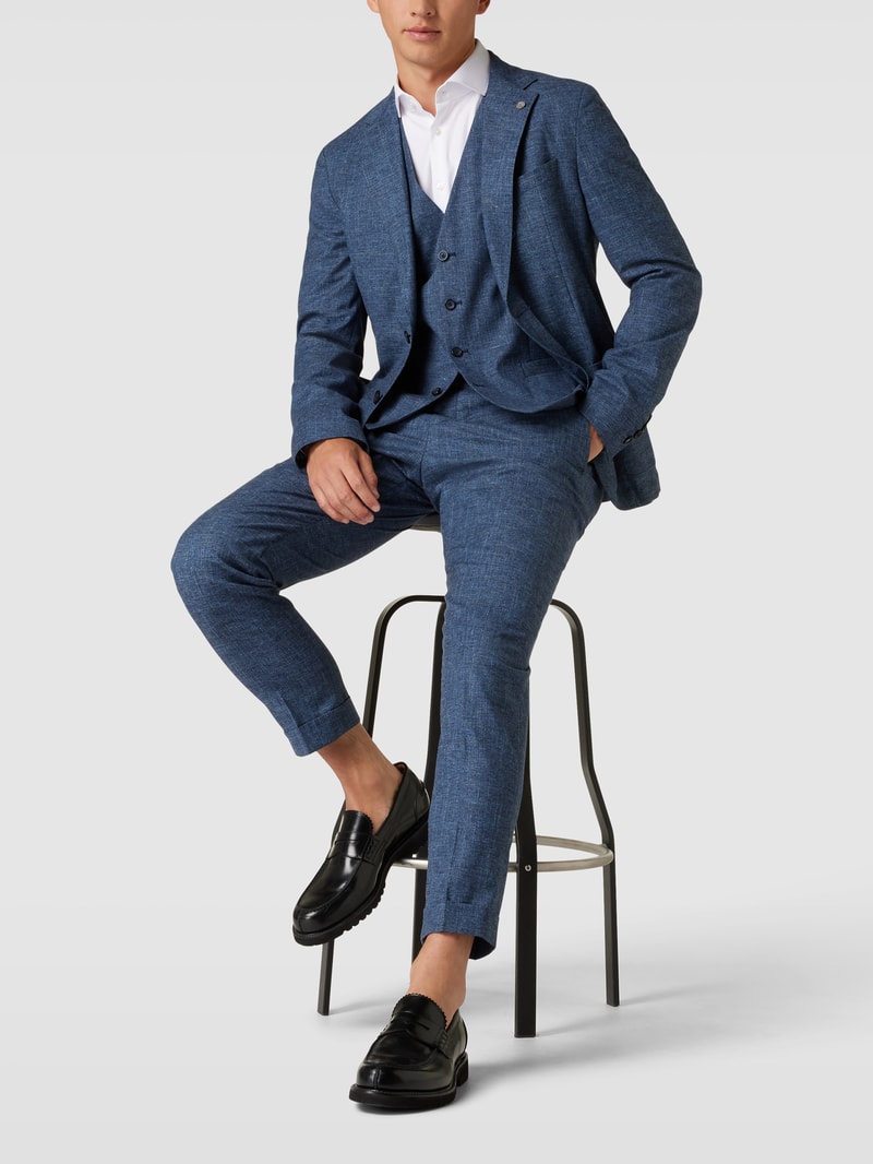 2-Knopf-Sakko mit Allover-Muster Modell 'Acon' in royalblau
