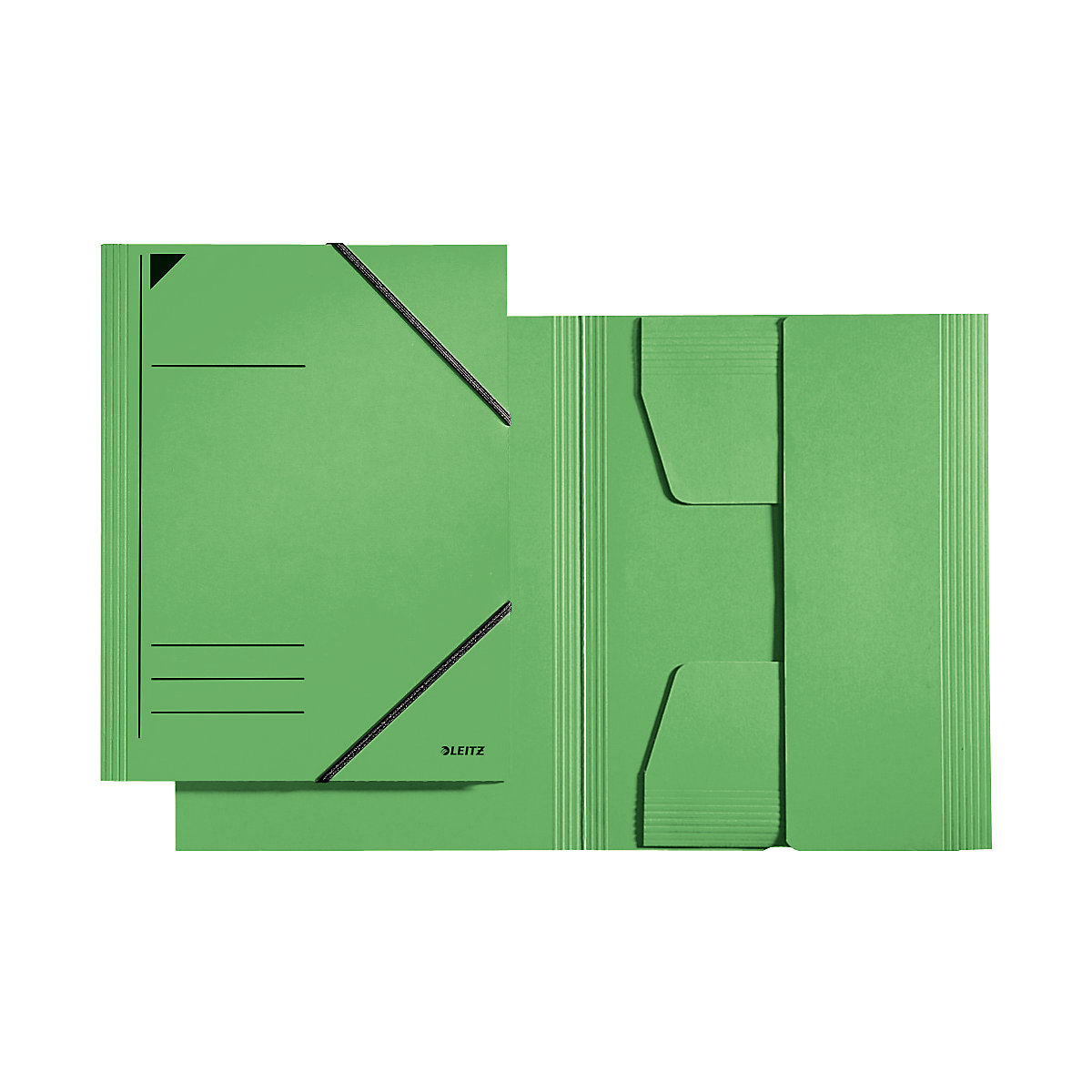 Eckspannermappe, A4, Füllhöhe 350 Blatt, Primärkarton, grün