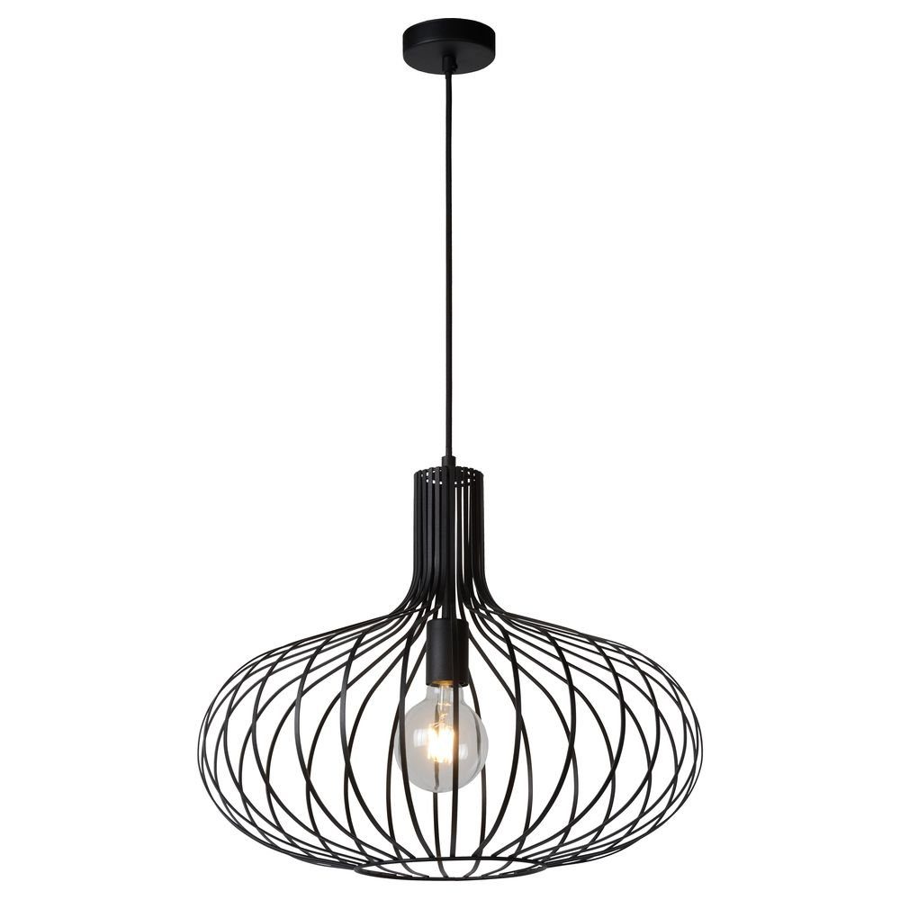 click-licht Hängeleuchte Vintage Pendelleuchte Manuela in schwarz, 500mm, keine Angabe, Leuchtmittel enthalten: Nein, warmweiss, Hängeleuchte, Pendellampe, Pendelleuchte