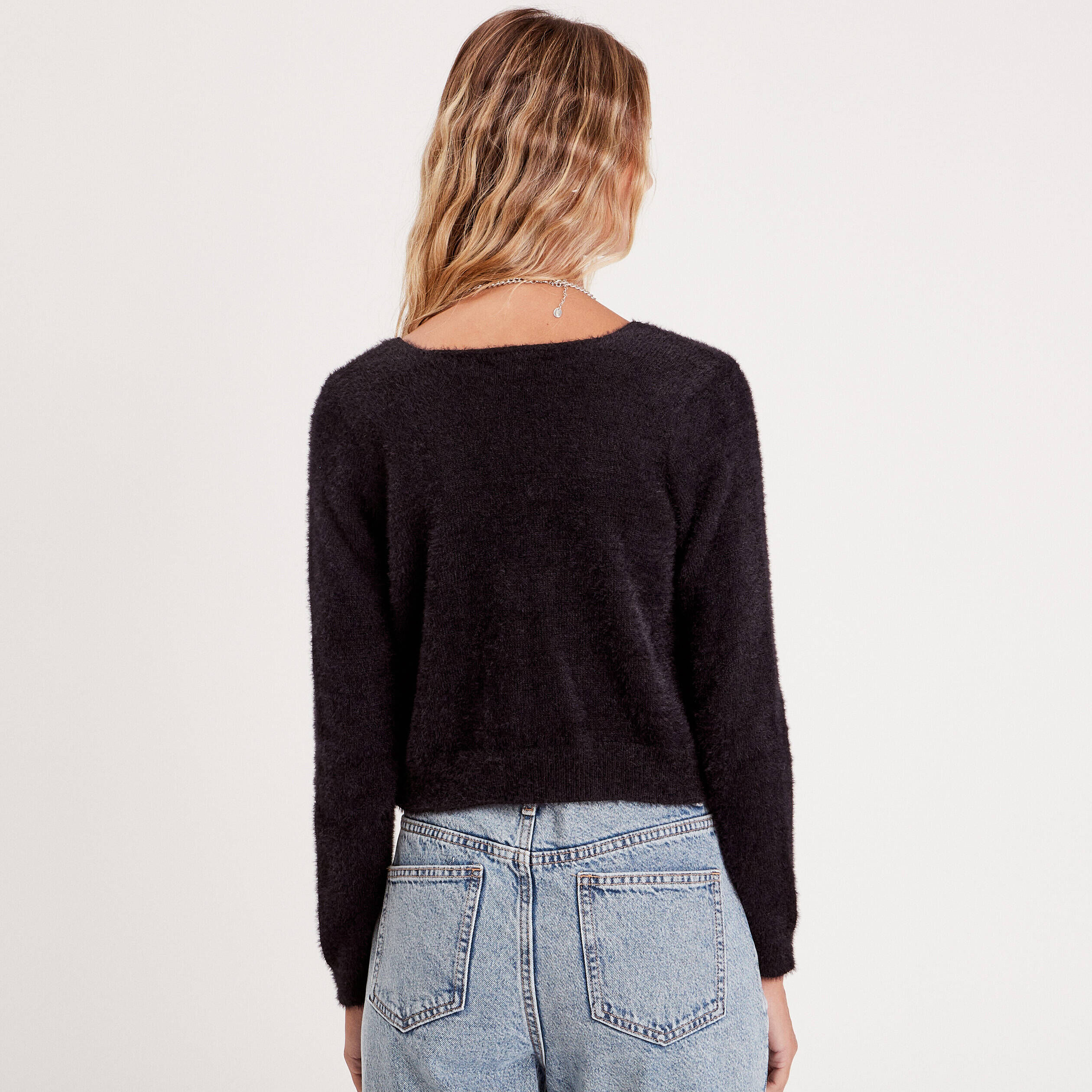 Gilet manches longues noir femme | Cache Cache