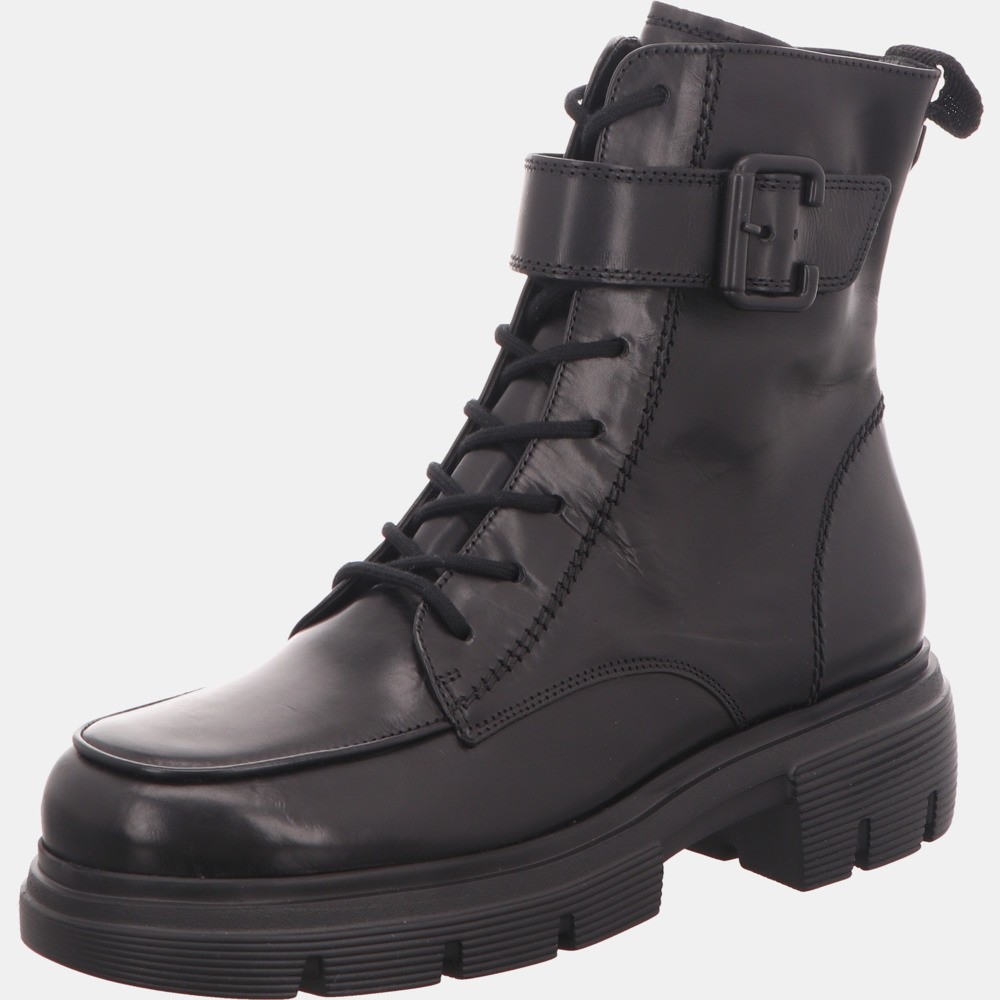 PAUL GREEN Stiefeletten schwarz Schnürboots mit Reißverschluß