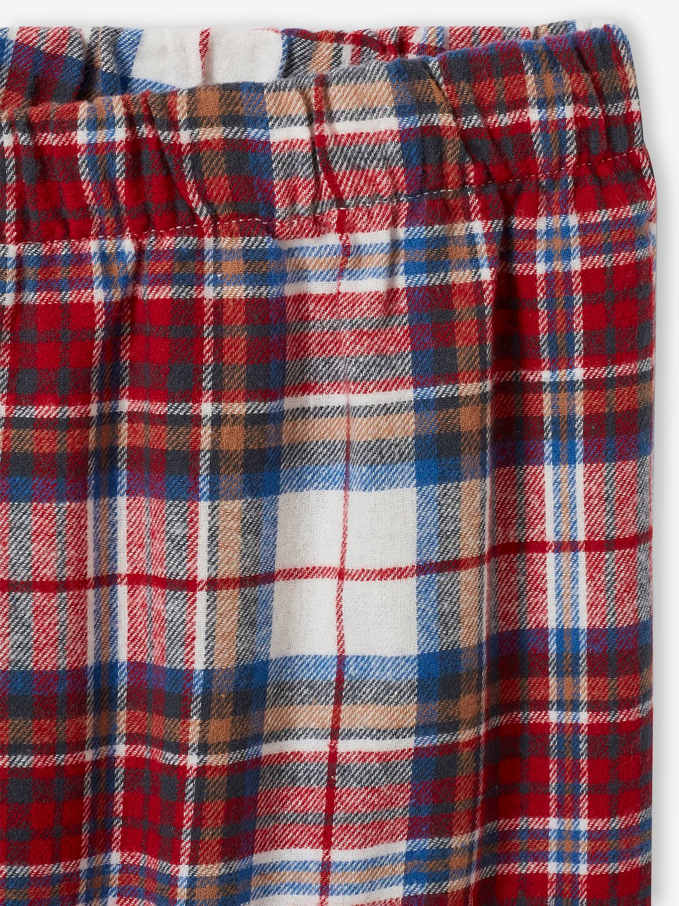 Vertbaudet Eltern Weihnachts-Schlafanzug Capsule Collection HAPPY FAMILY - rot kariert