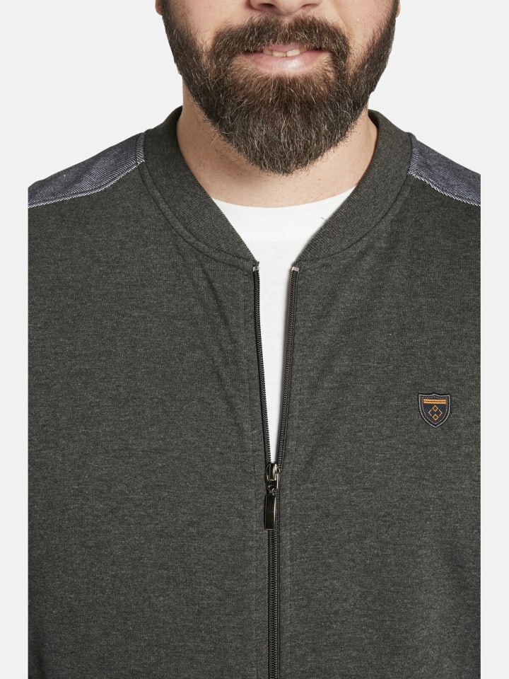 Charles Colby Sweatjacke DUKE GABRIEL in dunkelgrau günstig kaufen