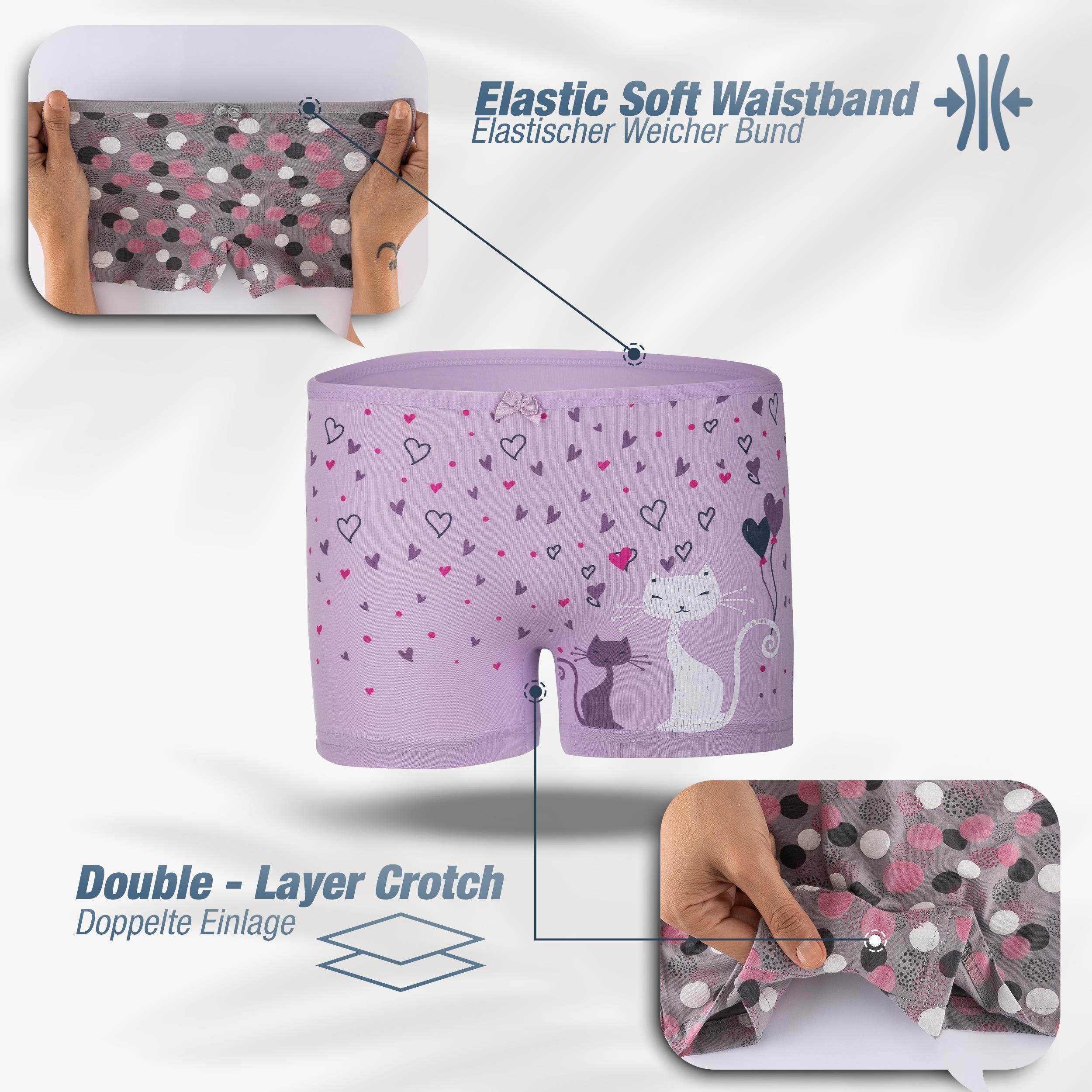 LOREZA Panty 10 Mädchen Pantys aus Baumwolle Unterwäsche Gr.92-158 (Spar-Packung, 10-St)