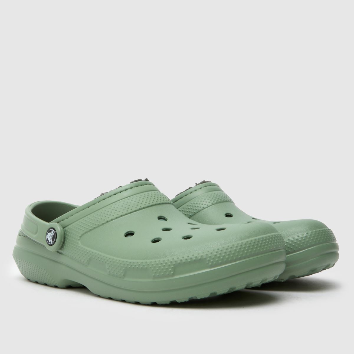 Crocs klasszikus bélelt klumpa szandál zöld színben