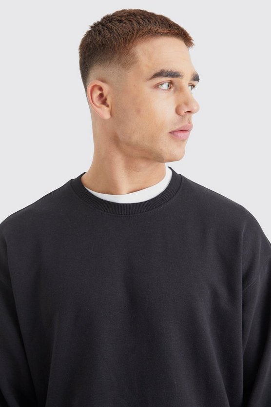 Basic Oversize Rundhals-Sweatshirt