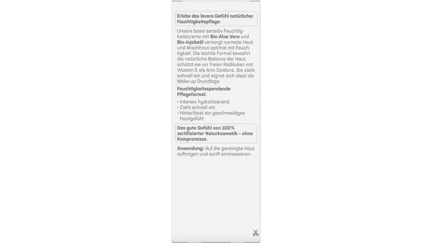 lavera BASIS SENSITIV Feuchtigkeitscreme 50 ml