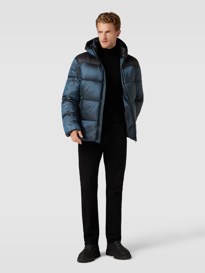 Steppjacke mit Kapuze Modell 'Anchor' in petrol