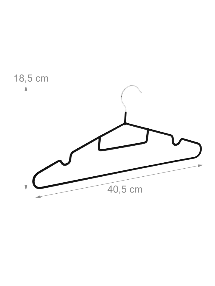 relaxdays 24x Kleiderbügel in Schwarz günstig kaufen onesize
