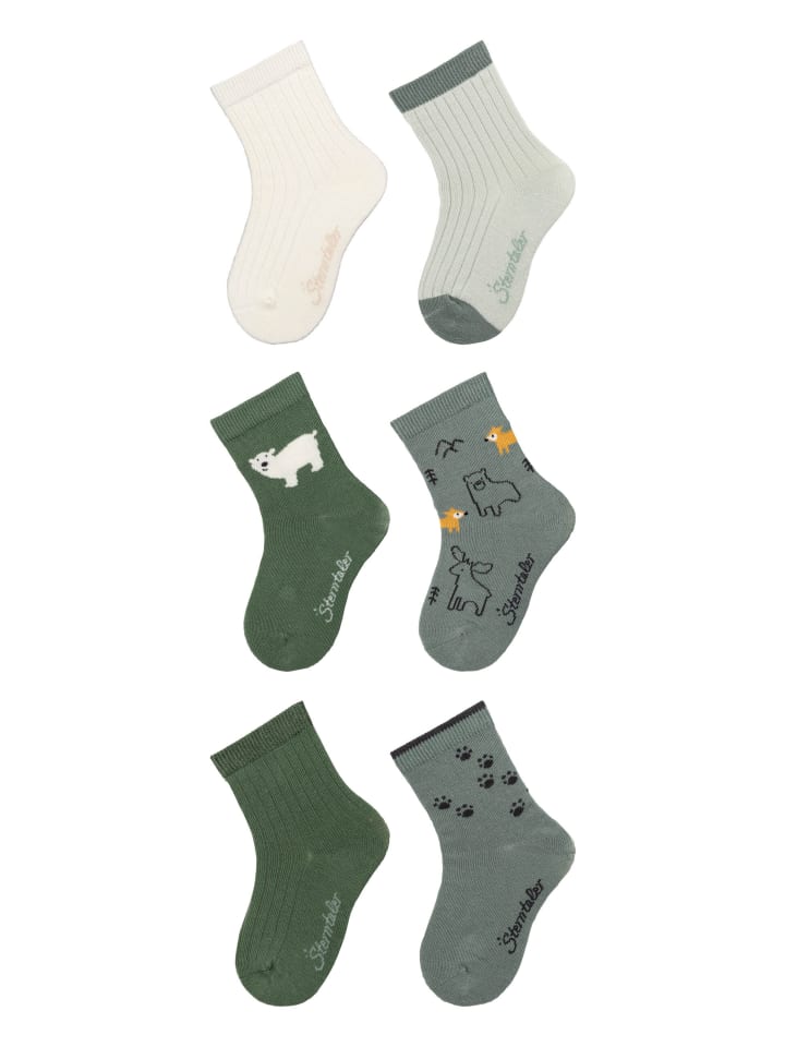 Sterntaler Socken 6er-Pack Eisbär in sattes grün günstig kaufen 18