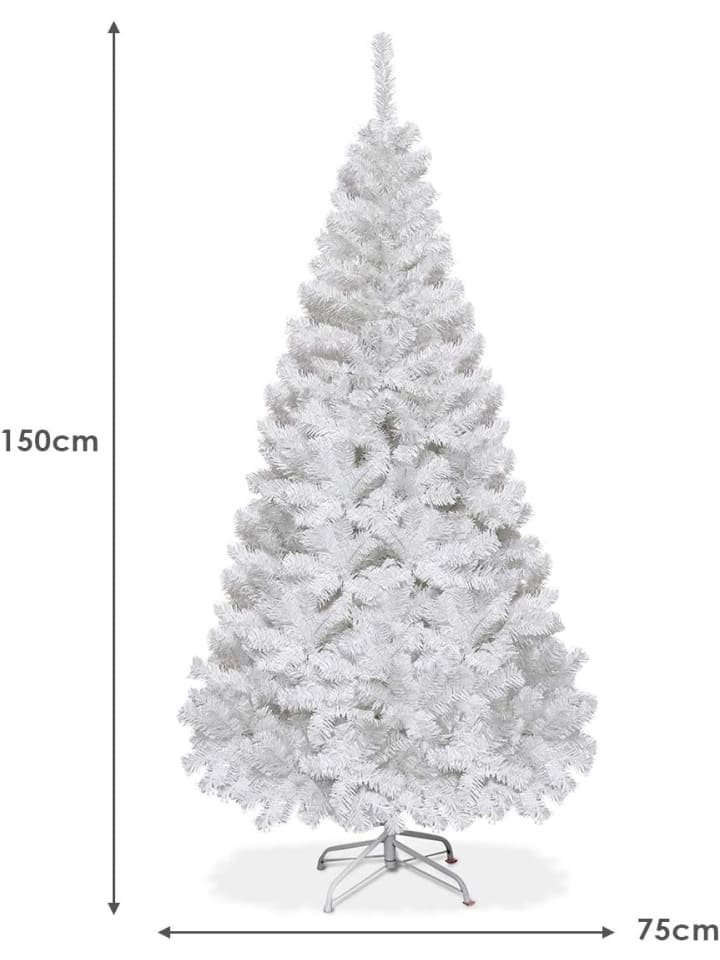 COSTWAY Künstlicher Weihnachtsbaum in Weiß günstig kaufen 150 cm
