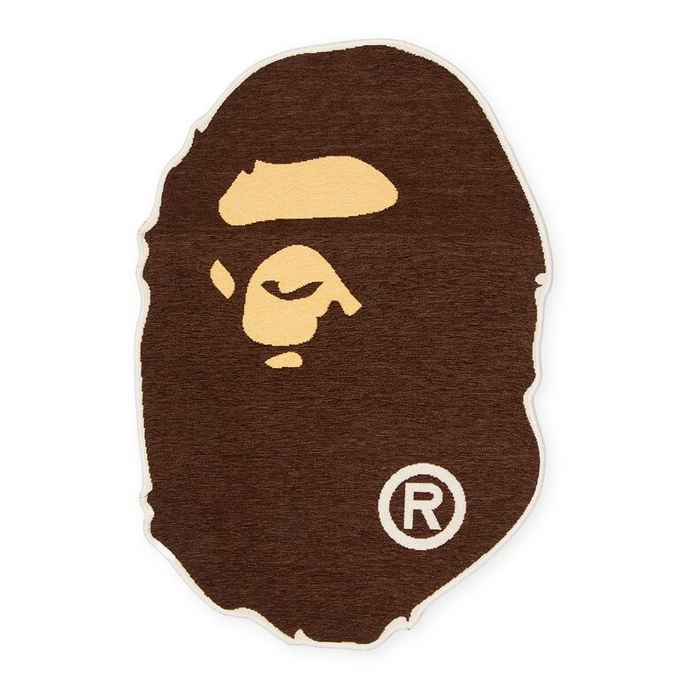 A Bathing Ape Head Rug L M brown