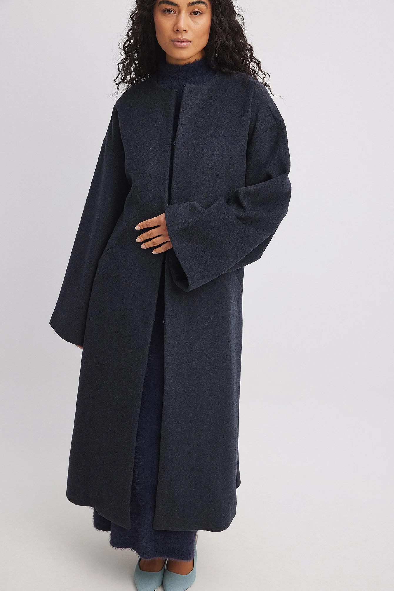 Oversize-Kimono aus Wollmischung