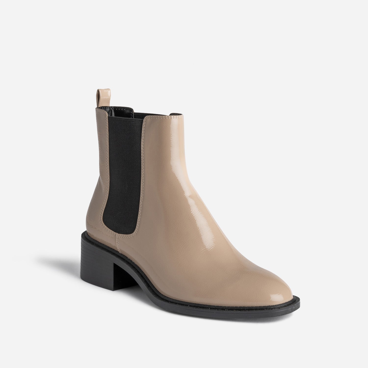 Chelsea boots beige verni