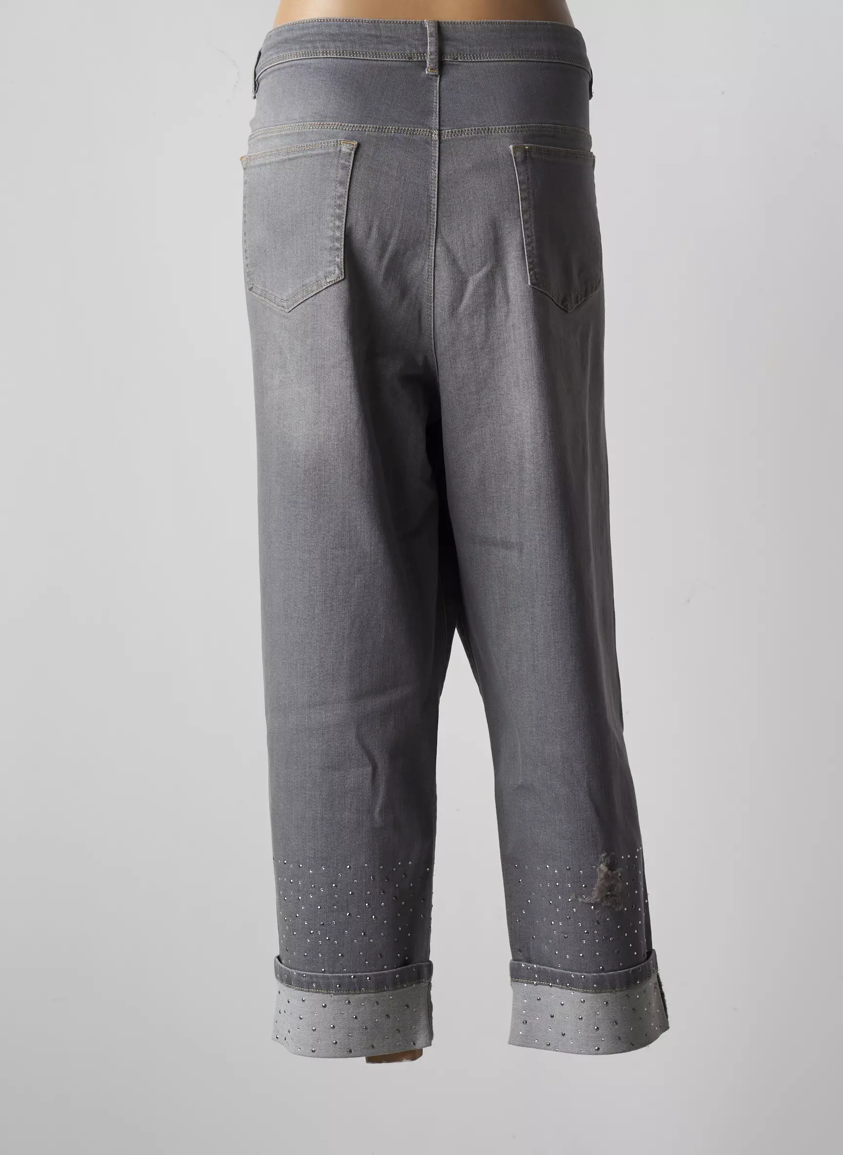 Thomas Rabe Jeans Coupe Droite Femme couleur gris