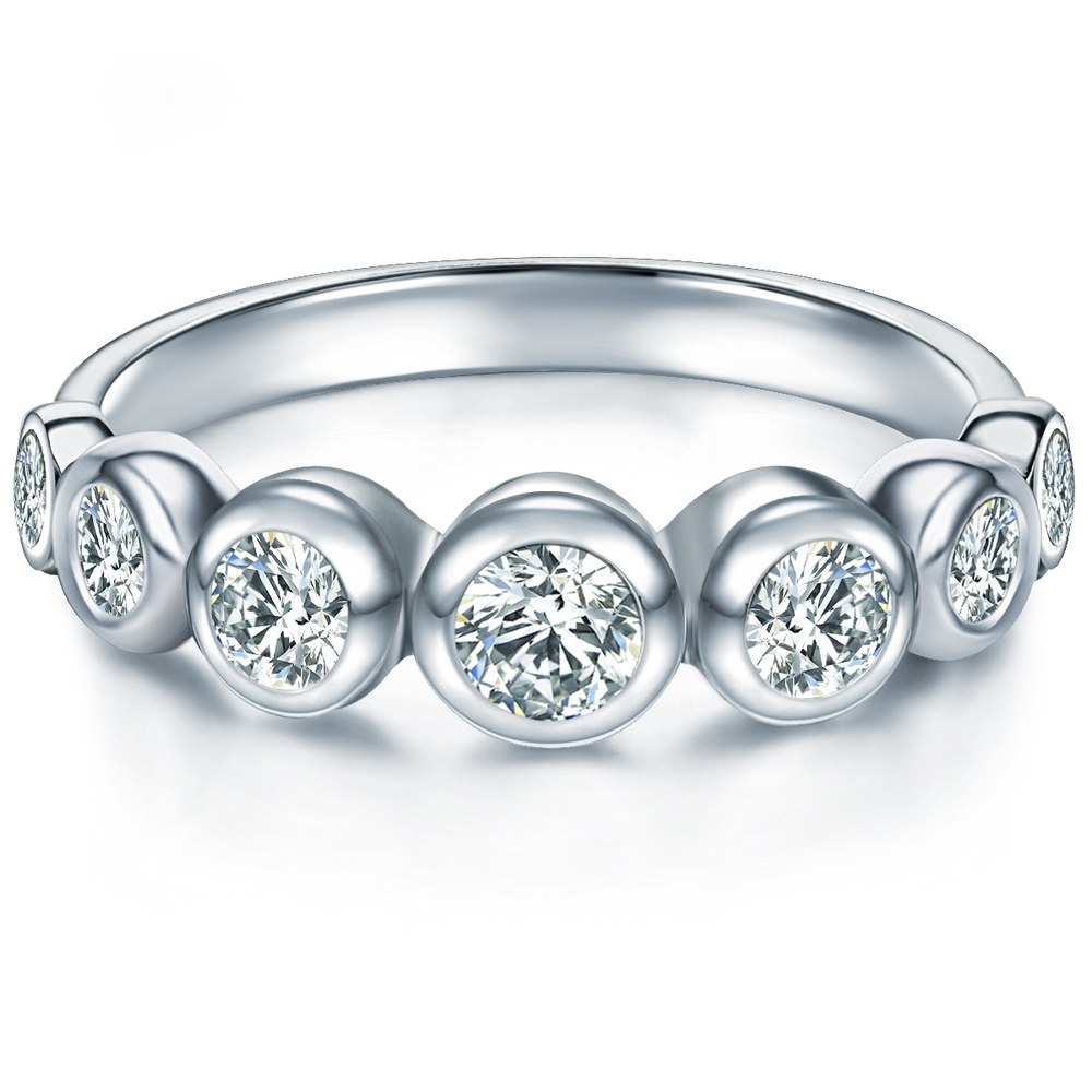 Trilani Bague en argent Argent sterling Oxyde de zirconium (CZ) en Argent Bague