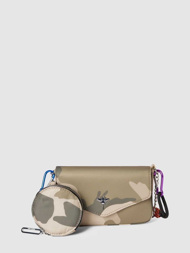 Micro Bag mit Camouflage-Muster in olivgrün