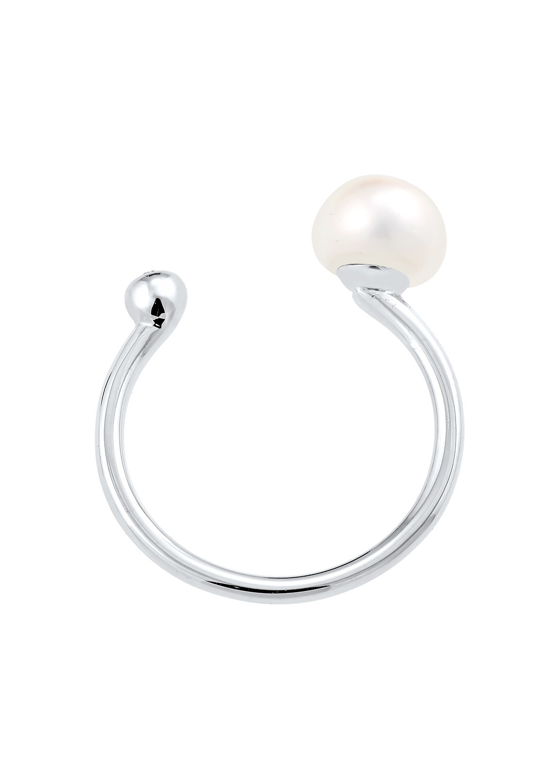 Anillo Elli Geo para mujer (925/1000) Plata Cristal Perla cultivada de agua dulce