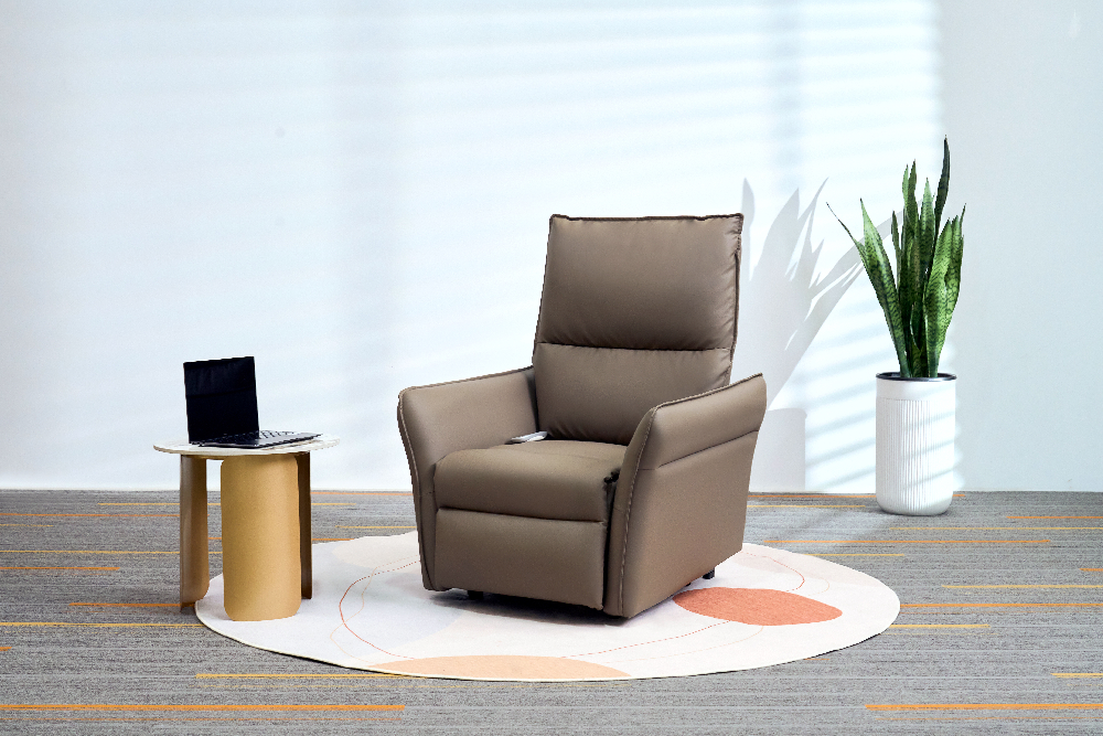 Happy Home Elektrischer Schaukel- und Massagesessel mit Heizfunktion, Beinanhebung & Airbag HWP74-BRN braun