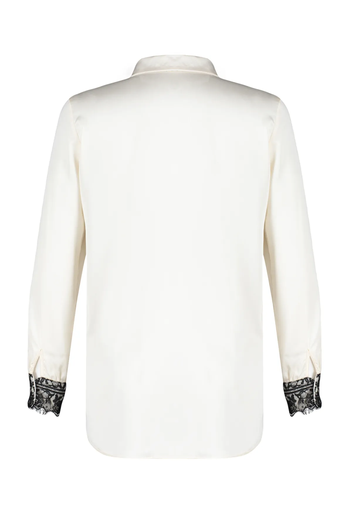 Trendyol Modest  Steinfarbenes, mit Spitzendetails verziertes Satin-Gewebehemd TCTSS24TG00024