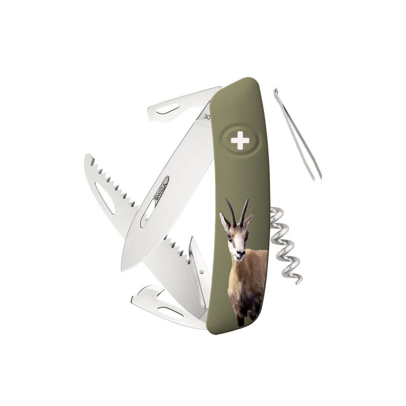 Swiza D05 Hunting Chamois Olive, Schweizer Taschenmesser made in Swiss