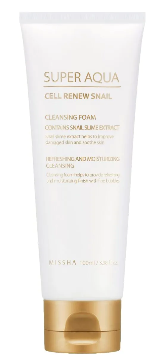 „Missha Super Aqua Cell Renew“ sraigių veido valymo putos