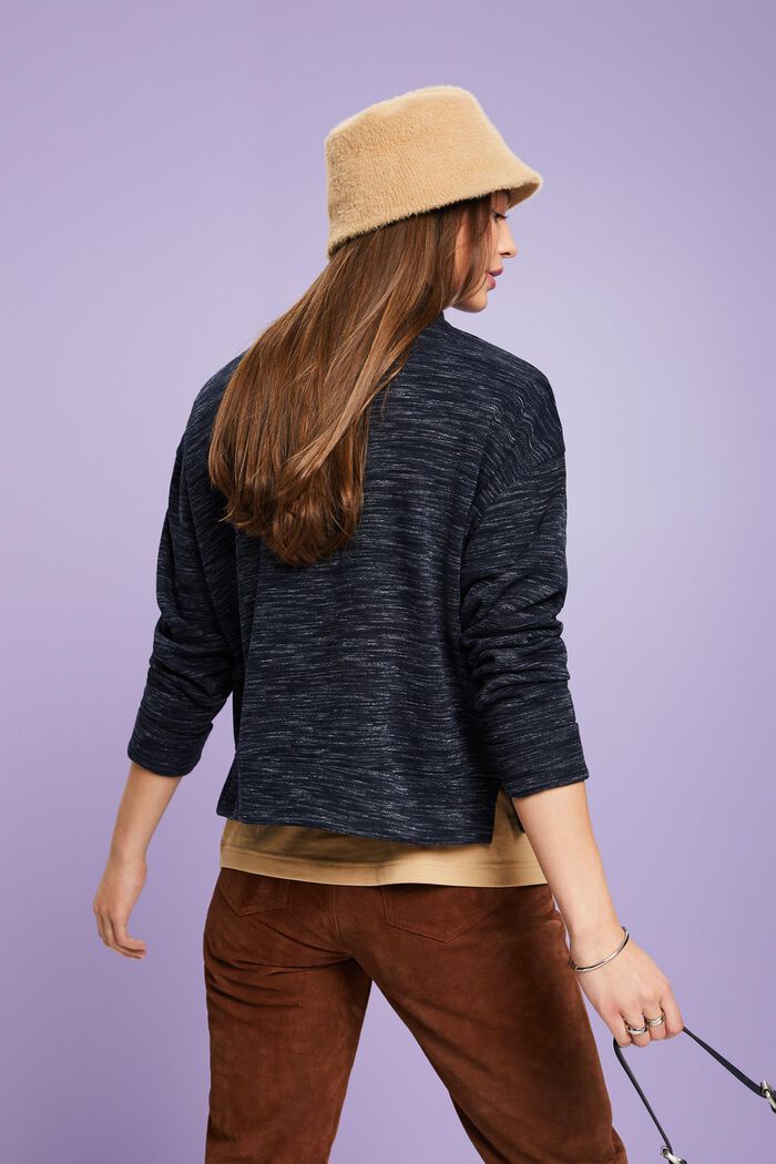 Sweatshirt aus Baumwollmix mit hohem Kragen